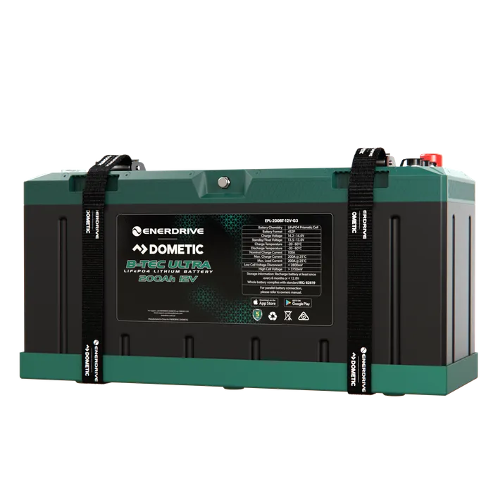 Enerdrive B-TEC ULTRA 12V 200Ah Lithium Battery IP67 Waterproof
