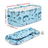 Weisshorn Foldable Bathtub PVC Spa Bucket Inflatable Cushion 114x62cm Blue