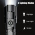 1 USB rechargeable flashlight, ultra-bright LED handheld outdoor emergency light, with telescopic zoom, wide beam, 1800mAh lithium battery, 150 lumens, suitable for camping, hiking, exploration and daily use, camping flashlight