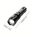 1 USB rechargeable flashlight, ultra-bright LED handheld outdoor emergency light, with telescopic zoom, wide beam, 1800mAh lithium battery, 150 lumens, suitable for camping, hiking, exploration and daily use, camping flashlight