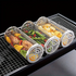 2-Pack Stainless Steel Rotating Grill Baskets with Removable Wooden Handle – Durable 304 Mesh for Veggies, Prawns & More – Perfect for BBQ, Camping & Outdoor Cooking, Great Gift for Dad or Husband