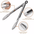 Stainless steel kitchen tongs set (2 pieces), silicone anti-slip handle, lockable barbecue food tongs, 22.86cm & 30.48cm, barbecue cooking tools