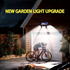 (2-piece set)74 LED solar sensor lights with motion sensors, 3-level brightness mode outdoor wall lights, suitable for front doors, courtyards, garages, and terraces
