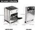 Portable Folding Camping Stove with Grill – Stainless Steel Wood-Burning Fire Pit for Hiking, Backpacking, BBQ & Outdoor Cooking (Silver)