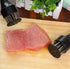Meat Tenderizer Set with Stainless Steel Needles – 2-Piece Kitchen Tool for Marinating & Cooking Beef, Chicken, Pork, Fish (Black & White)