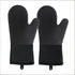 Premium Silicone Oven Mitts – Heat Resistant Up to 500°F, Non-Slip Grip, Easy to Clean, Food Grade & BPA-Free, Ideal for Grilling, Baking, Cooking, Microwave Use (Black)