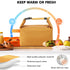 Foldable Lunch Bag – Reusable Insulated Cooler Tote with Waterproof Zipper, Leak-Proof Design, Lightweight & Compact, Ideal for Work, School, Picnic, Travel (Yellow)
