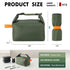 Foldable Lunch Bag – Reusable Insulated Cooler Tote with Waterproof Zipper, Leak-Proof Design, Lightweight & Compact, Ideal for Work, School, Picnic, Travel (Military green)