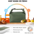 Foldable Lunch Bag – Reusable Insulated Cooler Tote with Waterproof Zipper, Leak-Proof Design, Lightweight & Compact, Ideal for Work, School, Picnic, Travel (Military green)