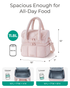 Double-Layer Insulated Lunch Bag with Quilted Design – 11.8L Cooler Tote for Work, Picnics & Travel (Pink) | Other Colors Available In-Store