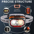 Rechargeable LED Headlamp with Motion Sensor & 6 Lighting Modes – Ultra-Bright Waterproof Headlight for Running, Camping, Hiking, Fishing, and Night Work (Grey)