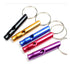 5-pack Aluminum First Aid Whistle with Keychain for Sports, Hiking, Camping, Climbing