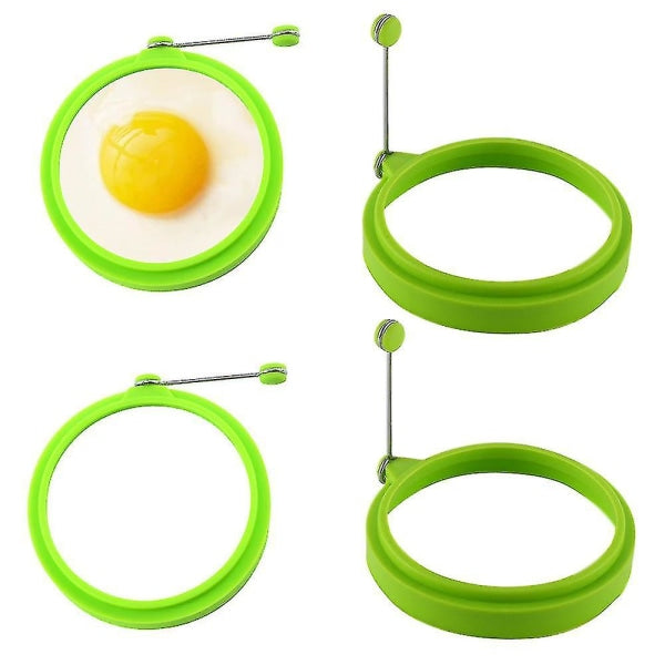 4 pcs silicone egg ring, egg rings non-stick, egg cooking rings, perfect fried shape or pancake rings