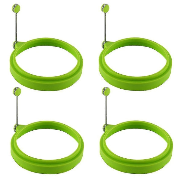 4 pcs silicone egg ring, egg rings non-stick, egg cooking rings, perfect fried shape or pancake rings