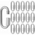 16 pcs M5 Stainless Steel Quick Link 304 D Shape Locking Carabiners, Mini Screw Carabiner For Hiking, Camping, Outdoor