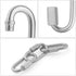 16 pcs M5 Stainless Steel Quick Link 304 D Shape Locking Carabiners, Mini Screw Carabiner For Hiking, Camping, Outdoor