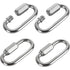 16 pcs M5 Stainless Steel Quick Link 304 D Shape Locking Carabiners, Mini Screw Carabiner For Hiking, Camping, Outdoor