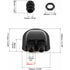 2 pcs Ip68 ROof Gland Solar Waterproof Cable Entry Box Weatherproof Double Cable Gland, Caravan And Boat Abs Cable