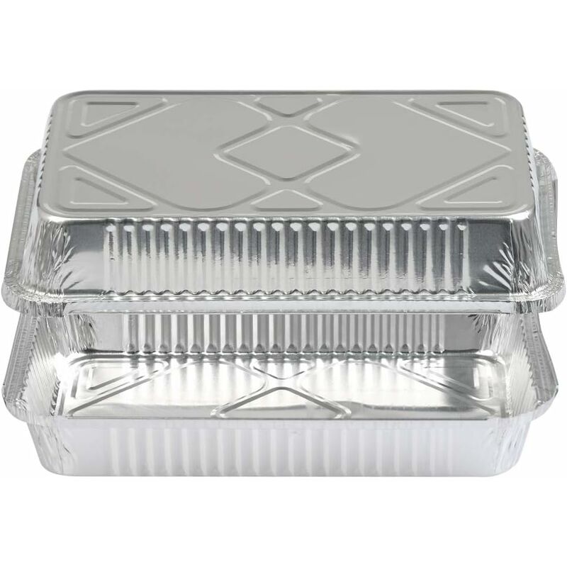 25 pcs Aluminum Foil Trays Barbecue Accessory For Cooking, ROasting, Baking, Freezing And Storing Large Aluminum Foil