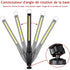 2 pcs Magnetic LED Work Light Super Bright Rechargeable Flashlight For Garage, Camping, Hiking, Car Repair, Emergency