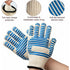 Bbq Gloves, 350°C Heat Resistant Double Oven Gloves, Non-Slip Silicone Bbq Gloves For Cooking Welding, Grilling,