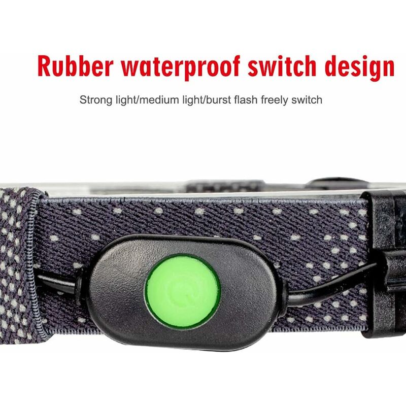 LED Headlamp, 350 Lumens, Waterproof Wide Beam Headlamp With 3 Modes Headband For Outdoor Running Hiking