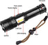 Flashlight - Rechargeable LED - Military Flashlight - 100,000 lumens - with 7 modes - COB side light - Waterproof - For emergencies, camping, home