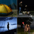 Flashlight - Rechargeable LED - Military Flashlight - 100,000 lumens - with 7 modes - COB side light - Waterproof - For emergencies, camping, home