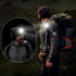 Clip-on outdoor running light, LED flashlight, USB rechargeable, reflective plastic safety light, accessory for running/training/racing.