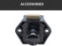 5-Piece Push Button Lock - Push Button for Motorhome - Door Lock - Locking Button for Shutter Door - For Camping, RV, Motorcycle, Caravan - Black