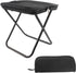 Portable folding camping stool with carrying bag, portable folding chair, folding camping stool, outdoor footrest for travel, walking, hiking, fishing, picnics and barbecues (black)