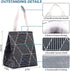 Lunch bag - Insulated bags - Insulated lunch bag for women - Sturdy, foldable and portable lunch bag with wide opening - With interior pockets - Insulated and leakproof cooler - For picnics and beaches for adults (Black Diamond)