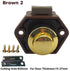 5-Piece Push Button Lock - Push Button for Motorhome - Door Lock - Locking Button for Shutter Door - For Camping, RV, Motorcycle, Caravan - Brown