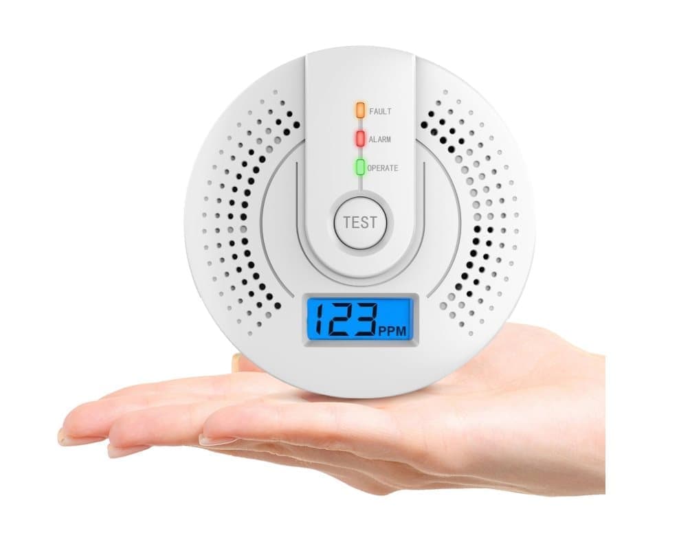 Portable CO Detector with LCD Display and Loud Alarm for Home Caravan and Travel