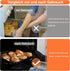 Heat-Resistant Oven Mitts & Grill Gloves, Anti-Slip Kitchen Potholders Up to 300°C for Cooking and Baking, Gray