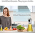 Stainless Steel and Glass Oil Spray Bottle 200 ml, Conical Design for Cooking Grilling Baking