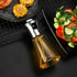 Stainless Steel and Glass Oil Spray Bottle 200 ml, Conical Design for Cooking Grilling Baking