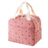 Insulated Corduroy Lunch Bag Cooler Leak-proof for Picnics and Work, 26cm