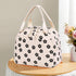Insulated Corduroy Lunch Bag Cooler Leak-proof for Picnics and Work, 26cm