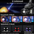 18000lm LED Headlamp USB Rechargeable Waterproof with Motion Sensor, Black