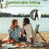 Foldable Beach Chair with Storage Bag, Collapsible Sun Lounger, Padded Lightweight Camping Chair, Green