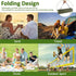 Foldable Beach Chair with Storage Bag, Collapsible Sun Lounger, Padded Lightweight Camping Chair, Green