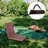 Foldable Beach Chair with Storage Bag, Collapsible Sun Lounger, Lightweight Camping Chair, Brown