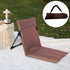 Foldable Beach Chair with Storage Bag, Collapsible Sun Lounger, Lightweight Camping Chair, Brown