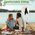 Foldable Beach Chair with Storage Bag, Collapsible Sun Lounger, Lightweight Camping Chair, Beige