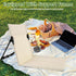Foldable Beach Chair with Storage Bag, Collapsible Sun Lounger, Lightweight Camping Chair, Beige