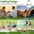 Foldable Beach Chair with Storage Bag, Collapsible Sun Lounger, Lightweight Camping Chair, Beige