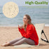 Foldable Beach Chair with Storage Bag, Collapsible Sun Lounger, Lightweight Camping Chair, Beige