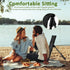 Foldable Beach Chair with Storage Bag, Collapsible Sun Lounger, Lightweight Camping Chair, Black