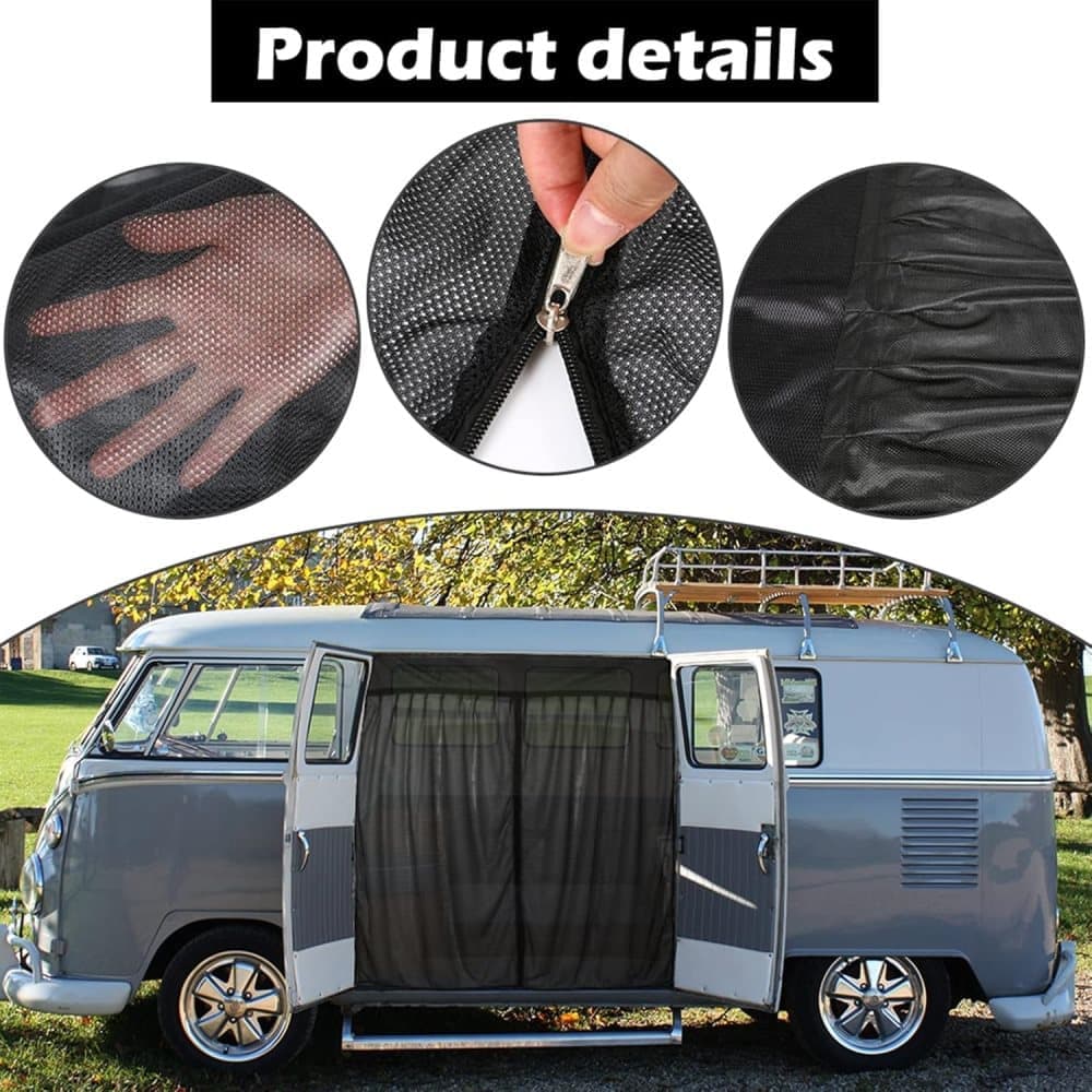 Magnetic car trunk mosquito net 180X150cm, compatible with most vehicles, for camping and fishing